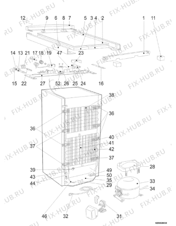 Взрыв-схема холодильника Electrolux ERB37098W - Схема узла Electrical equipment 268